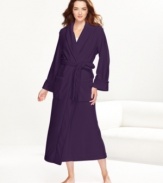 Luxuriously soft and perfectly plush, this long robe by Charter Club is the stuff dreams are made of.