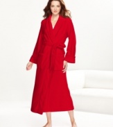 Luxuriously soft and perfectly plush, this long robe by Charter Club is the stuff dreams are made of.