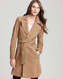 Dawn Levy Suede Trench Coat