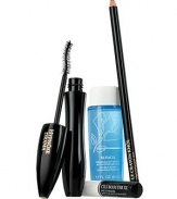 Create your most eye-catching beauty. Starring Hypnôse Drama Mascara, the height of dramatic lash volume. The full contact brush, with its S-shaped curve, grasps and loads lashes for a fanned out, full body fringe. Gift set contains: Hypnose Drama Instant Full Body Volume Mascara in Excessive Black 0.22 oz., Cils Booster XL Super-Enhancing Mascara Base 0.07 oz., Le Crayon Khol Eyeliner in Black Ebony 0.07 oz., Bi-Facil Double-Action Eye Makeup Remover 1.7 oz.. 