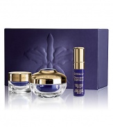 The Guerlain Orchidée Impériale Discovery set contains a full size eye creme and a deluxe sample of the creme and the serum in a modern, re-usable cardboard coffret. Ideal set to discover the benefits of the Orchidée Impériale trilogy.