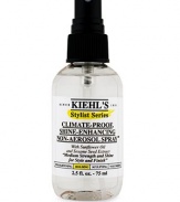 Medium Strength and Shine for Style and Finish With Sunflower Oil and Sesame Seed Extract. Strong, yet flexible control. Not tested on animals. Our non-aerosol spray provides a strong, yet flexible control for an all-day hold. This versatile styling spray may be used for styling hair or as a finishing touch of shine and control.