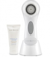 NEW Clarisonic Aria infuses patented sonic cleansing with a harmonic blend of function and form. Sleek, modern, intuitive, Aria sings with 3 speeds, and a real time battery life indicator. Set includes Hi-gloss White Aria, sensitive Brush Head, dual functioning drying stand, USB enabled pLink charger, and 1 oz. Refreshing Gel Cleanser. Please note: USB enabled pLink charger not shown. 