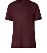 Classic beet short sleeve crew neck pocket tee - This versatile crew neck t-shirt is a must-have - Sleek, slim fit and front pocket detail - Wear with jeans, a blazer, and boots for everyday - Try with cargo pants and trainers