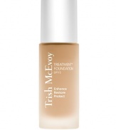 Treatment Foundation is the all-day, stay-true, buildable, vitamin-enriched marriage of color and skincare. Conceal imperfections while simultaneously coming to skin's future defense. Weightless color banishes uneven tone and fine lines, while dual-action peptides, green tea, SPF and powerful antioxidants replenish, rejuvenate and prevent. Treatment starts immediately to create a seamless complexion free of irregularities and full of life.