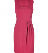 With a sophisticated tailored cut in ultra comfortable heavyweight jersey, Moschino C&Cs muted fuchsia dress is a chic choice perfect for taking from the cubicle to cocktails - Scoop neckline, sleeveless, skirt with pleat detailing, hidden back zip - Tailored fit - Wear with a boyfriend blazer, a printed silk scarf and flats