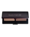 Laura Mercier Brow Powder Duos allow you to mix for a precise match & use slightly different tones to complement the various tones in the hair for the most natural look. The formula allows the product to be used wet or dry for optimum control, intensity & finish with every type of brow. Resistant to humidity and offers long-lasting wear.