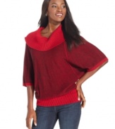 What do you get when you mix graceful dolman sleeves, a bold cowl neckline and sporty sweatshirt styling? A unique petite sweater from Style&co. that you'll wear again and again!