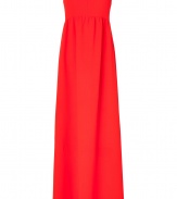 With its ladylike cut and modern fluo coloring, Roksanda Ilincics neon red dress is an eye-catching choice, guaranteed to make an impact - Wide neckline, sleeveless, pleated waist, exposed metal back zip - Tailored bodice, full floor-length skirt - Wear with heels and chunky statement jewelry