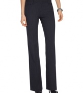 Pinstripes pop against the sleek silhouette of MICHAEL Michael Kors' petite pants. (Clearance)