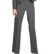 With both a fit and a price that's just right, these petite trousers make a seamless addition to your work wardrobe with their crisp tailoring. Easily pairs with other pieces in the Calvin Klein suit separates collection.