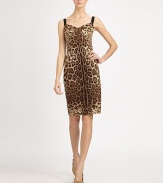 A classic pencil silhouette, rendered in crisp cotton printed with an exotic leopard print.Sweetheart necklineAdjustable shoulder strapsWaist seamStretch silk liningConcealed back zipAbout 23½ from natural waist97% cotton/3% elastaneDry cleanMade in Italy of imported fabricAdditional Information Women's Premier Designer & Contemporary Size Guide 