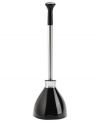 simplehuman brings this innovative toilet plunger to your bathroom, featuring a special design to work more efficiently with modern toilets and a unique magnetic collar to secure the cover and the plunger so they can easily be carried as a set.