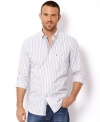 Nautica has your style taken care of with the top down style of this bengal stripe shirt from Nautica.