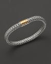 John Hardy Bedeg 18K Gold and Sterling Silver Small Station Bracelet