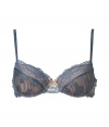 Turn up the heat in this lace bra from Elle MacPherson Intimates - D?colletage-enhancing balconette shape, lace overlay with solid neutral underlay, bow detail, padded cups, back hook and eye closure - Style with matching panties or a silk robe for luxe loungewear