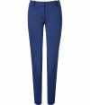 With a streamlined look and rich shade of French blue, Emilio Puccis tailored jersey trousers are as flattering as they are chic - Side and back slit pockets, zip fly, hidden closure, belt loops - Tailored fit, slim leg - Wear with bright printed tops sleek leather accessories