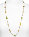 Imaginatively crafted with scattered stones, kate spade new york's long-link necklace is a must-have ticket to bold style. Wear it to enliven crisp summer basics.