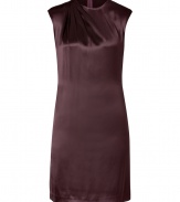 Alluring and feminine, Ralph Lauren Blacks silk charmeuse dress is a chic choice for evening elegance - Round neckline, sleeveless, hidden back zip - Softly tailored fit - Wear to cocktails with statement heels and a sleek clutch