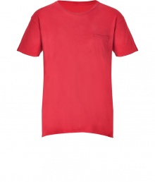 Better than your average basic, this stylish hand-dyed tee from Marc by Marc Jacobs will amp up your casual look - Crew neck, short sleeves, slim fit, side vents, slight high-low hem - Pair with straight leg jeans, chinos, or corduroys