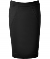 Work a sleek edge into your polished work look with Moschino C&Cs black jersey pencil skirt - Hidden back zip, kick pleat - Tailored fit - Wear with everything from knit tops and ankle boots to silk shirts and platforms