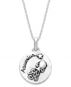 Humanitarian, honest, loyal & intuitive. Unwritten's chic Zodiac pendant features the signature Aquarius design with these unique qualities listed on the reverse side. Set in sterling silver. Approximate length: 18 inches. Approximate drop: 3/4 inch.