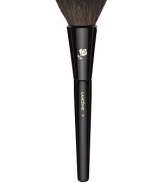 This versatile natural-bristled brush is the ideal partner to all blush products. The wide, flat bristled head precisely and evenly applies powder blush and cream-to-powder color. The improved quality and slightly denser brush hairs allows for better powder pickup. Made in USA. 