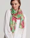 Enhance your off-duty style with this luxe printed scarf from Lily Pulitzer.