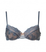 Turn up the heat in this lace bra from Elle MacPherson Intimates - D?colletage-enhancing balconette shape, lace overlay with solid neutral underlay, bow detail, padded cups, back hook and eye closure - Style with matching panties or a silk robe for luxe loungewear