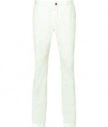 Achieve effortless style in these must-have pants from Closed - Button and zip closure, belt loops, off-seam pockets, back welt pockets with button, slim fit - Pair with a breezy button down, a V-neck cardigan, and trainers