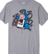 Because sometimes we don't all scream for ice cream this short sleeve t-shirt by Ecko Unltd with its screaming spray paint graphic inspires us make some noise.