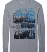 This Ecko Unltd graphic print thermal will give you an extra layer of warmth and an added look of cool.