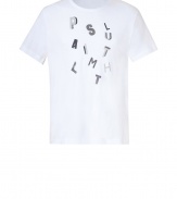 Infuse casual-cool into your off-duty look with this logo print tee from PS Paul Smith - Crew neck, short sleeves, slim fit, letter logo print on front - Pair with slim trousers, a blazer, and oxfords