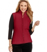 Charter Club's quilted vest is a sleek way to layer this season!