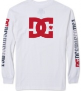 With over 21 separate Guinness World Records for skateboarding, give props to Rob Dyrdek with this shirt by DC Shoes.