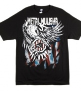 This stylish graphic tee by Metal Mulisha is for the edgy patriot.