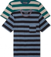 Stripes never go out of style, that's why this Voclom tee is a timeless addition to your shirt collection.