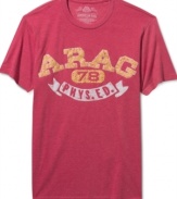 This distressed shirt from American Rag fits your casual style to a tee.