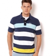 Every guy needs the perfect polo and this striped style by Nautica is a classy pick.