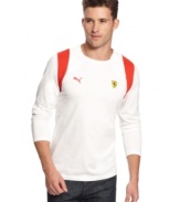 Sport and luxury seamlessly cross paths with this long-sleeved Ferarri shirt from Puma.