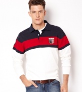 Stripes on this Nautica staple sharpen up your everyday look.