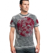 Rev up your engines, it's time to roll with edgy style wearing this graphic t-shirt from Affliction.