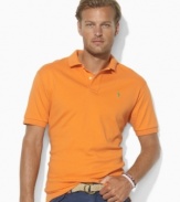 Ralph Lauren's iconic pony enriches a relaxed-fitting short-sleeved polo crafted from soft cotton interlock.