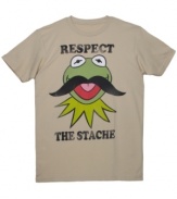 Respect the Stache. All you need to know on this Kermit the Frog on tee by Hybrid.