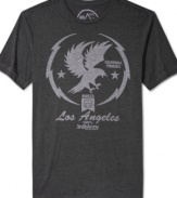 Hand-made skatewear: 3rd & Army hand-prints each eagle graphic on Give Em The Bird, its duo-dyed T-shirt.