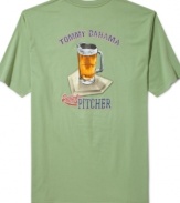 Celebrate happy hour anytime you'd like with this cozy jersey tee from Tommy Bahamas.