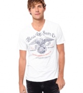 This vintage look t-shirt by Buffalo David Bitton is fashion forward style.