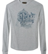 Wear this graphic print thermal from Lucky Jeans as a layer or alone for equally cozy styles.