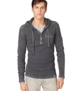 Pair this Calvin Klein Jeans hooded shirt with your favorite denim for a laid back stylish look.