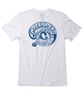 Get groovy in this Quiksilver tee featuring a funky logo graphic.